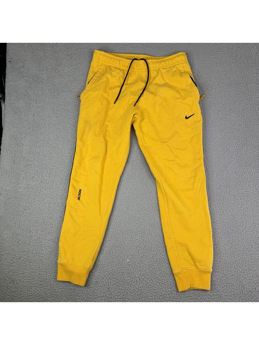 Nike x NOCTA Fleece CS AWR Yellow Fleece Joggers Sweatpants Men's Size L 32x28